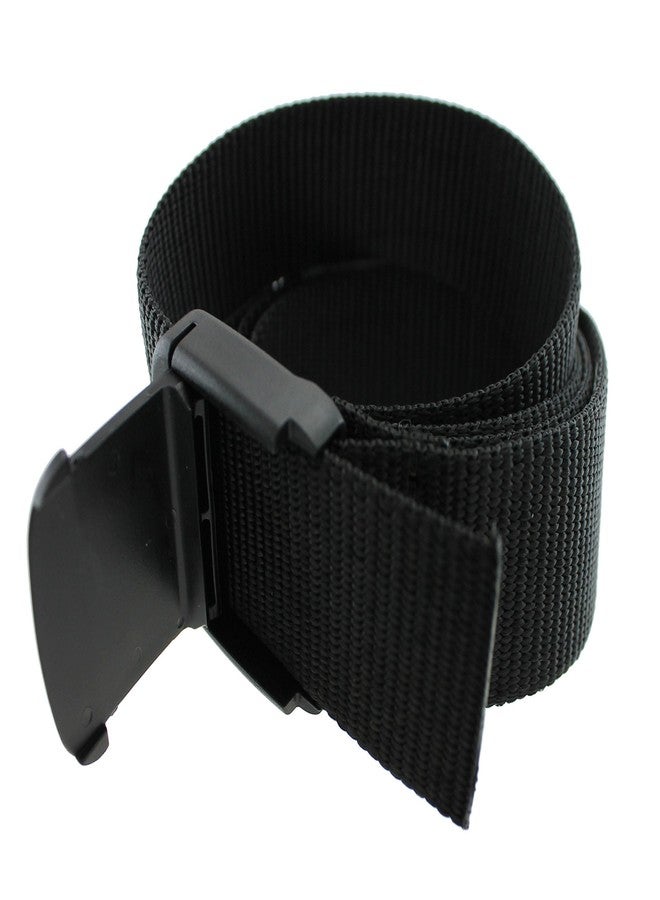 Thomas Bates Hiker Belt Nylon Blend Outdoor Web Adjustable Buckle (Black) - Image 4